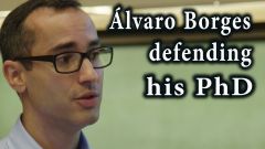 Álvaro Borges defending his PhD